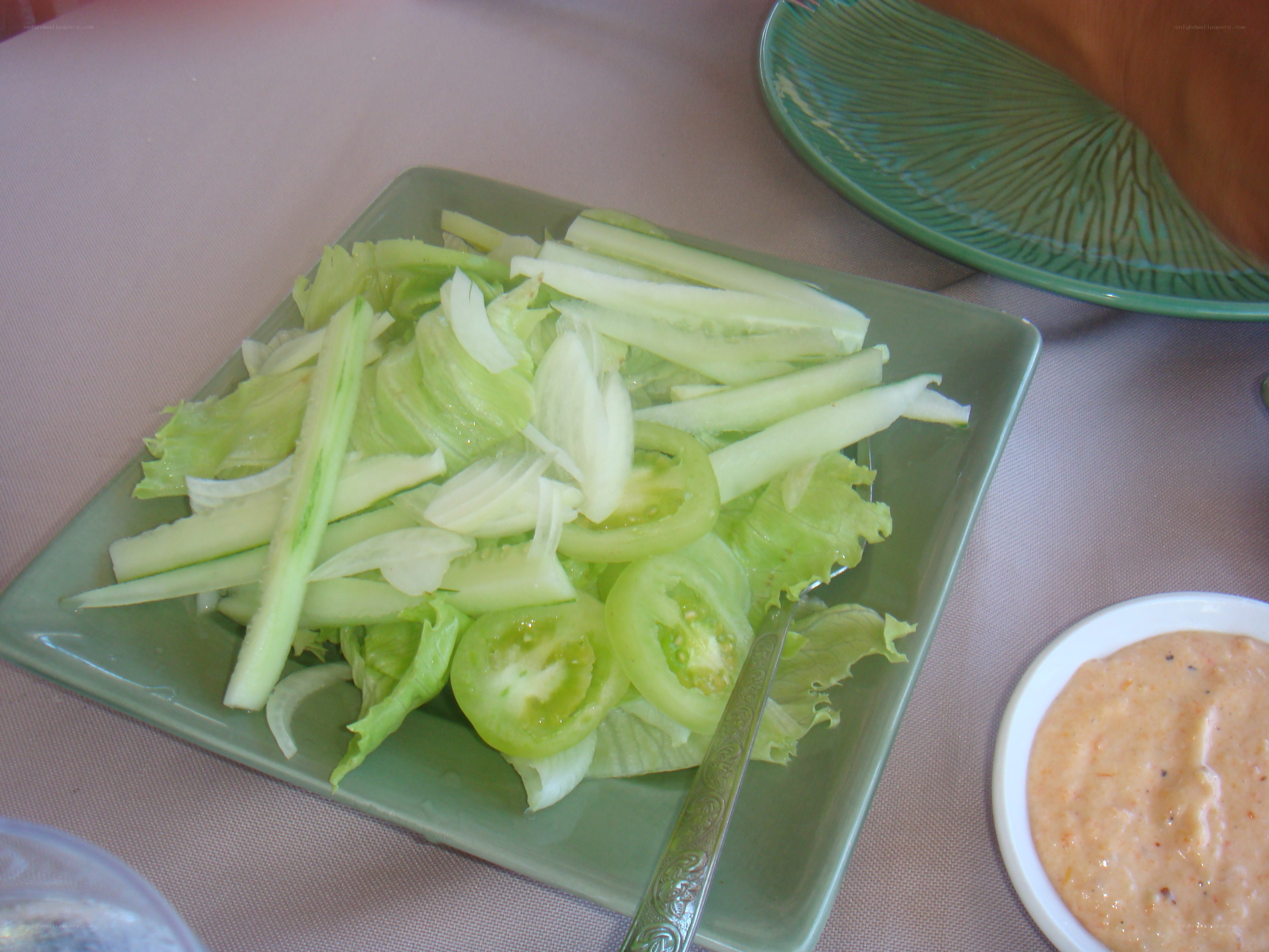 green salad on a plate