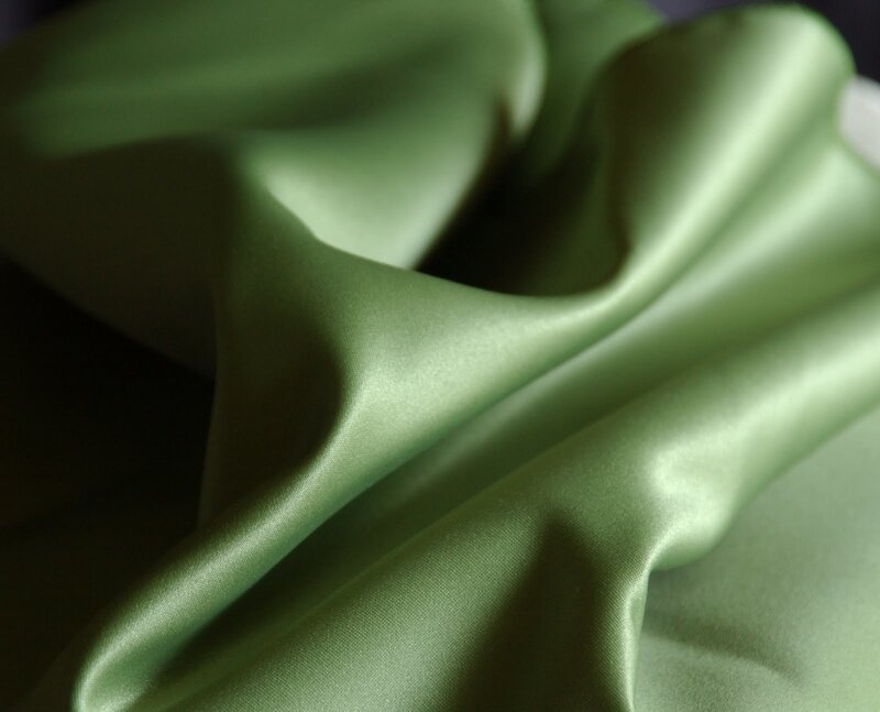 Green Satin Fabric