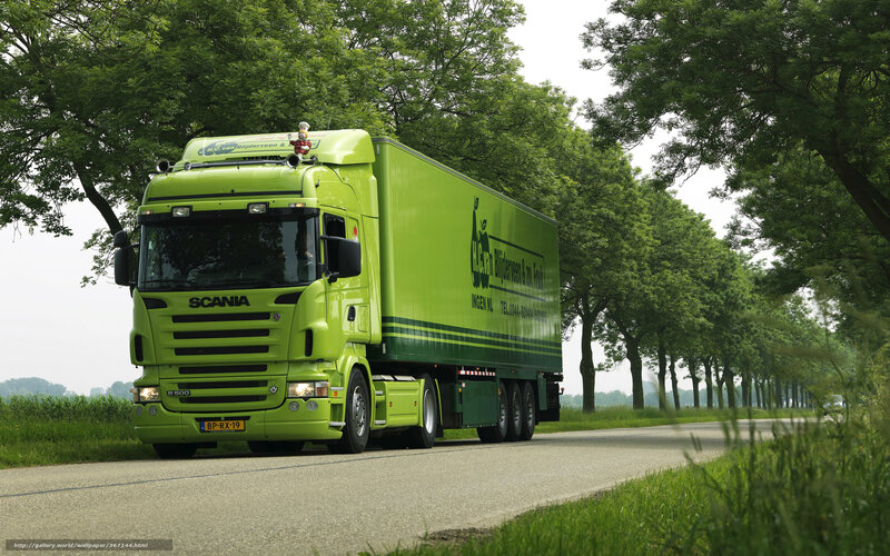 Green Scania Truck — Calm, Afternoon