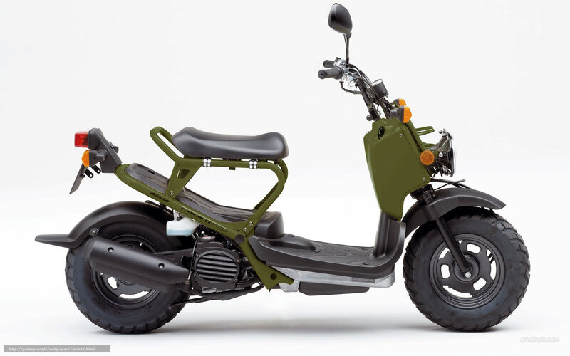 green scooter side profile