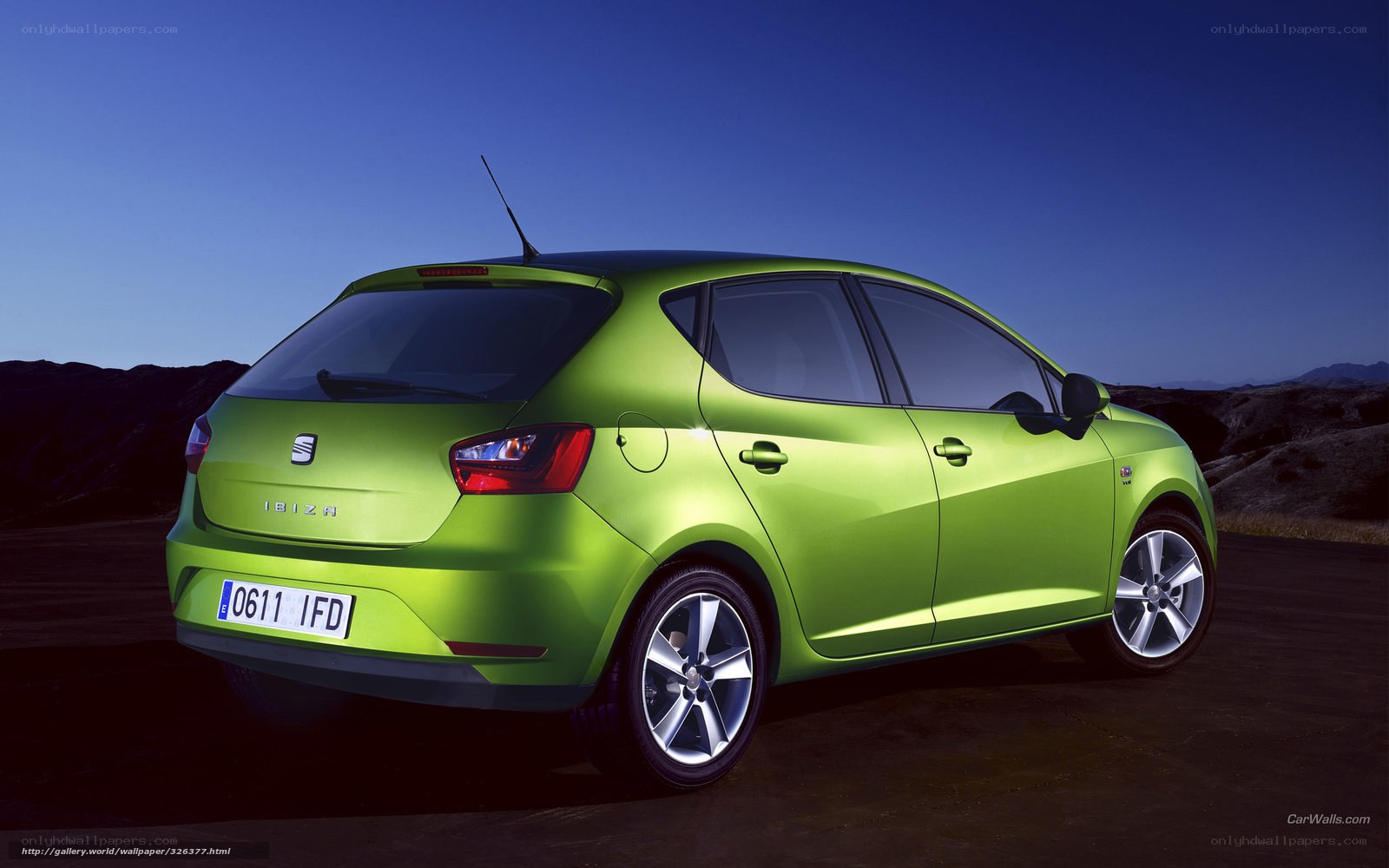 Green SEAT Ibiza car