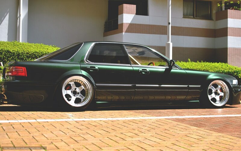 green sedan car