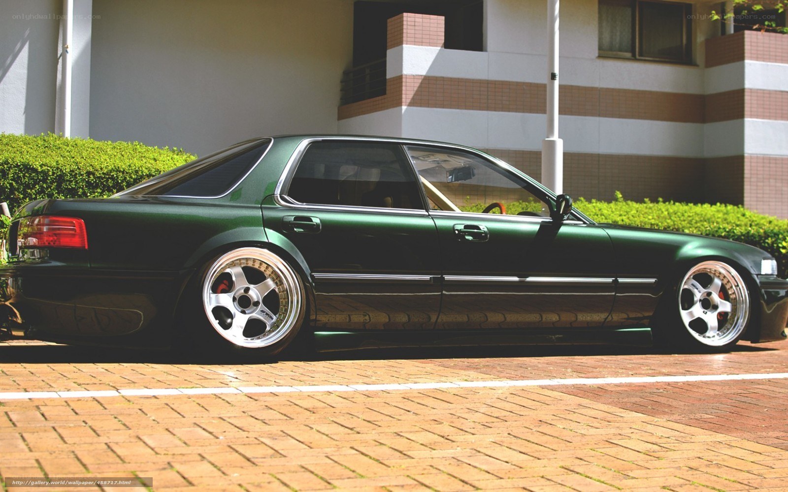 green sedan car