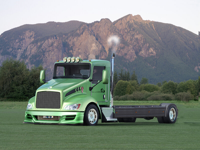 Green Semi-truck — Serene