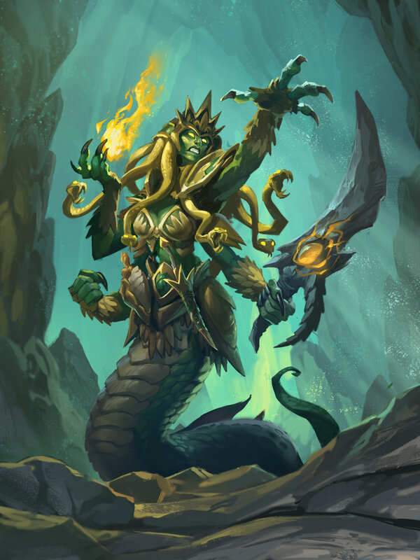 Green Serpent Woman — Dramatic