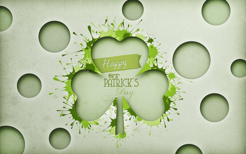 Green Shamrock Design — Festive, Digital Art