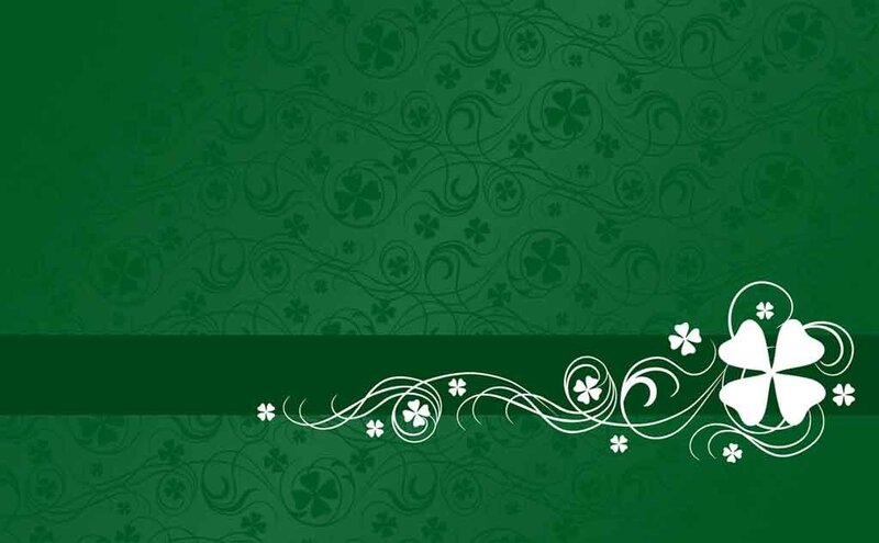 green shamrock pattern background