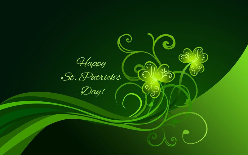 Green Shamrocks and Vines — Festive