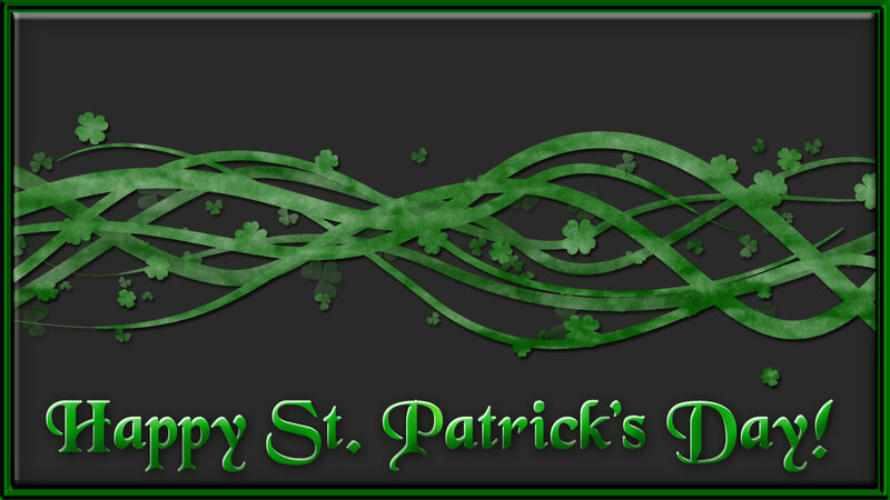 Green Shamrocks and Vines