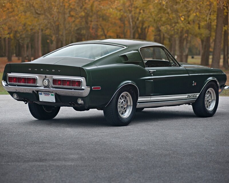 Green Shelby GT500KR muscle car
