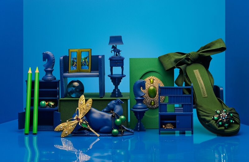 Green Shoe with Accessories