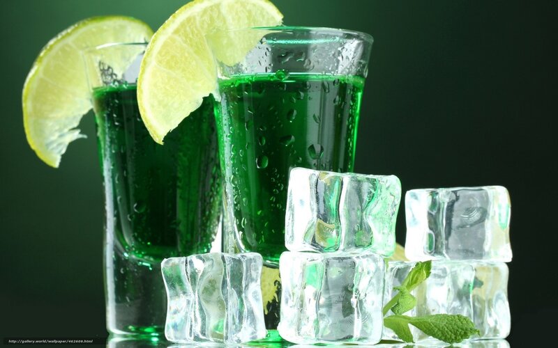 Green Shots with Lime — Cool, Photograph