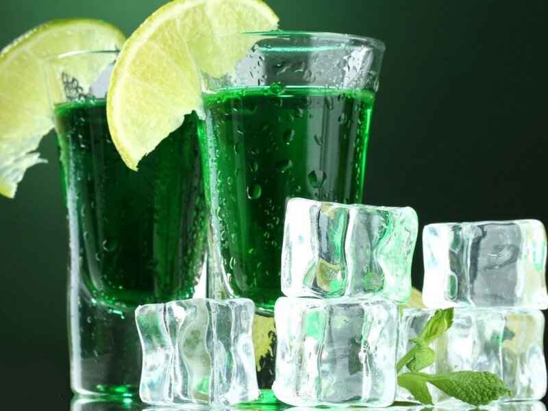 Green Shots with Lime — Refreshing