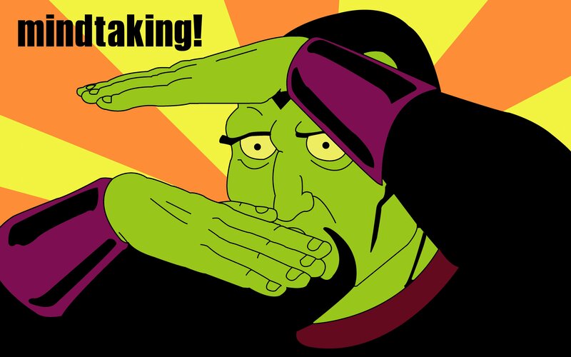 Green-skinned Alien Character — Green, Dramatic