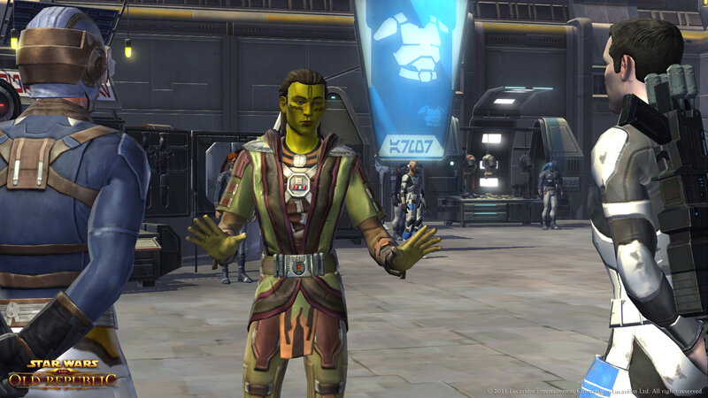 Green-skinned Alien Speaking