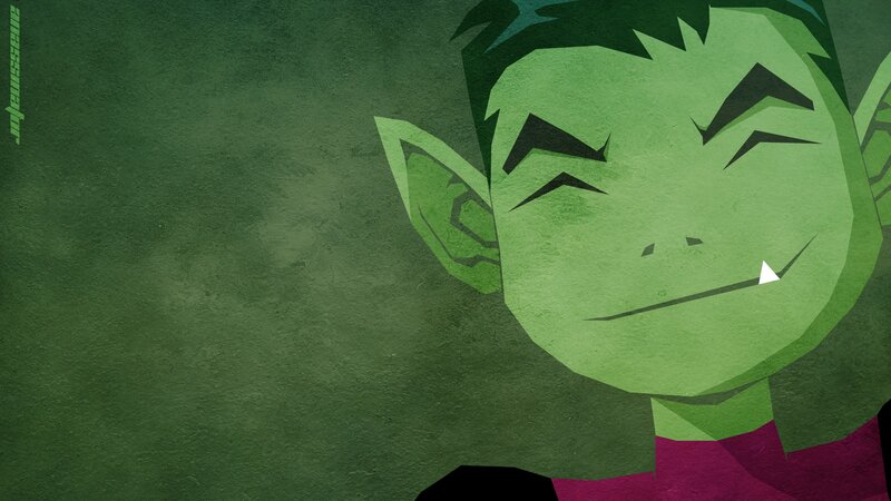 Green-skinned Character — Green, Playful