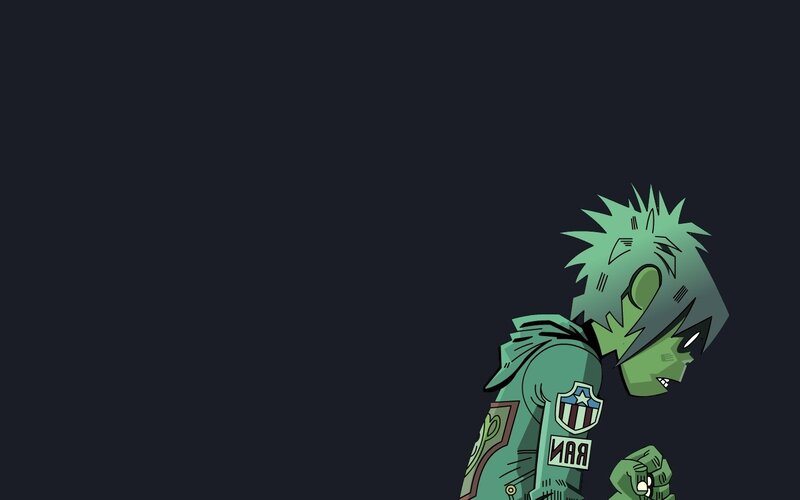 Green-skinned Character — Green, Serious