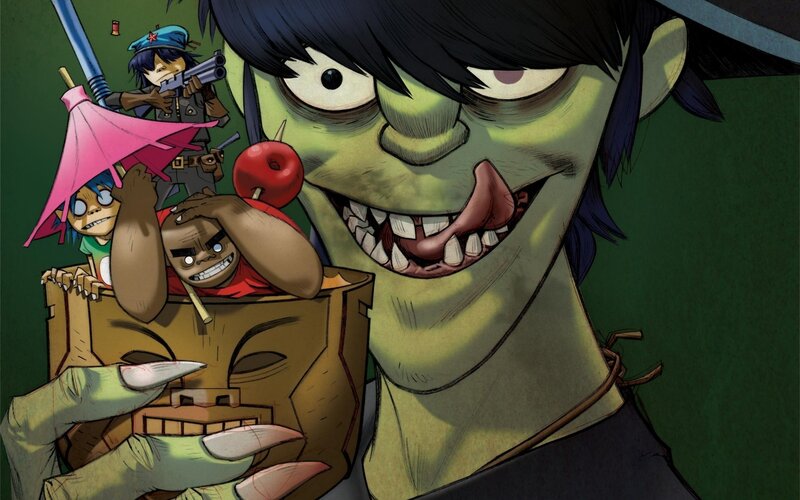 Green-skinned Character Holding Mask