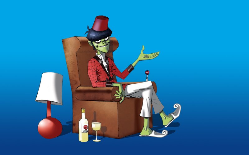 Green-skinned Character in Chair