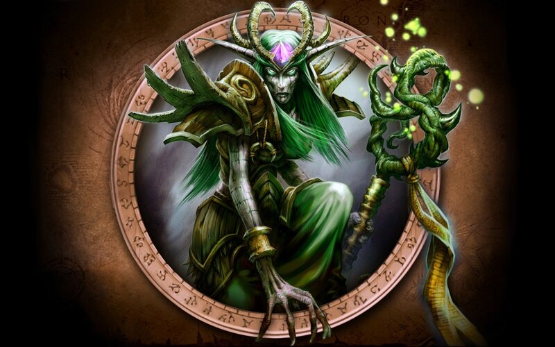 Green-skinned Character with Staff