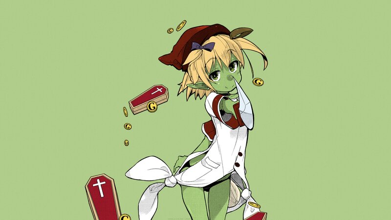 Green-skinned Elf Girl — Green