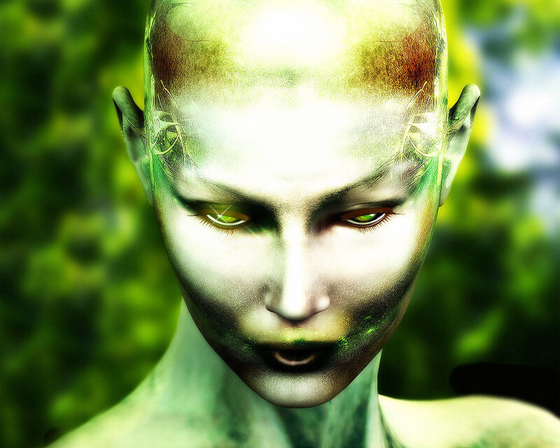 green-skinned fantasy character