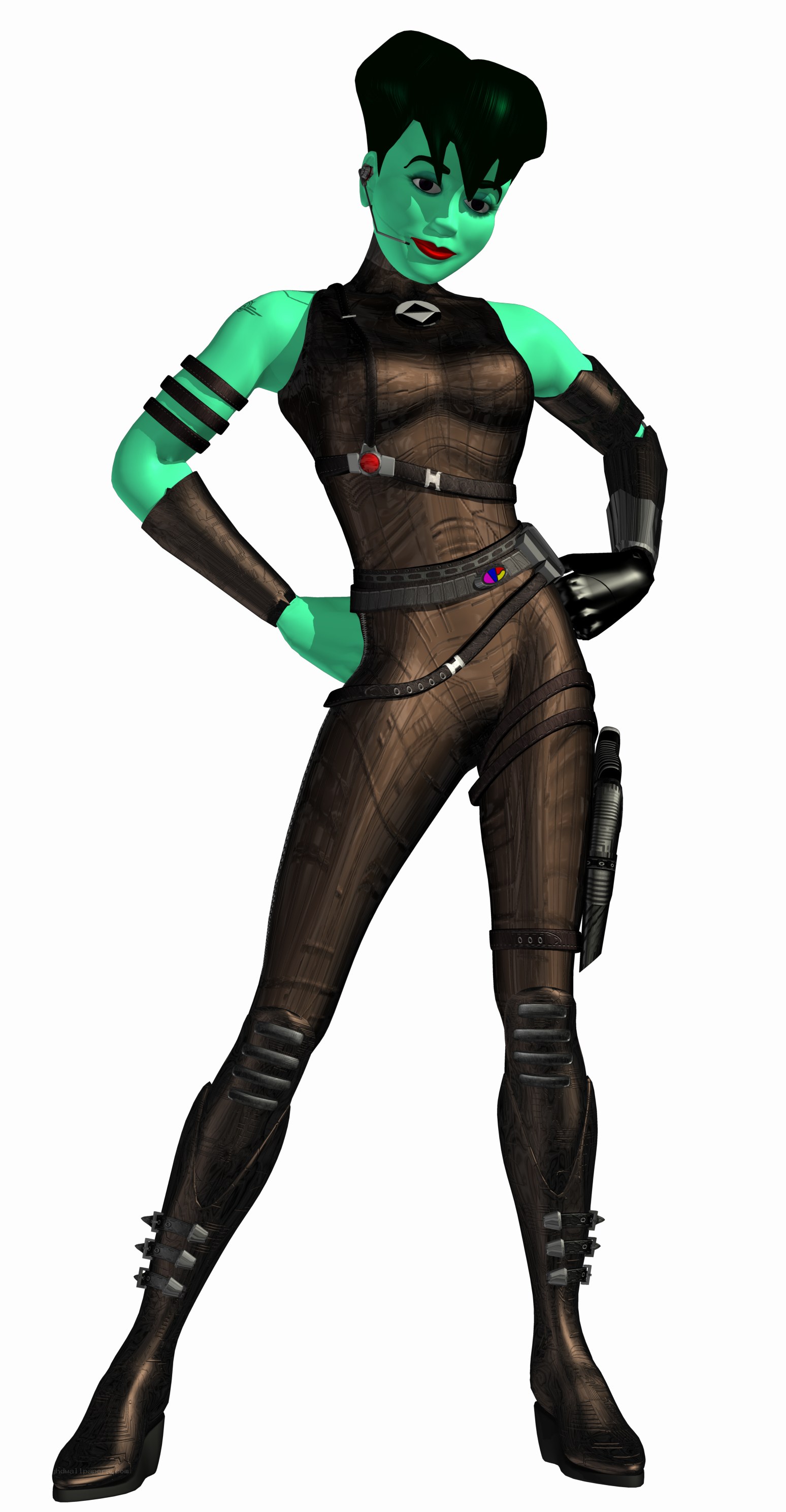 green-skinned female character