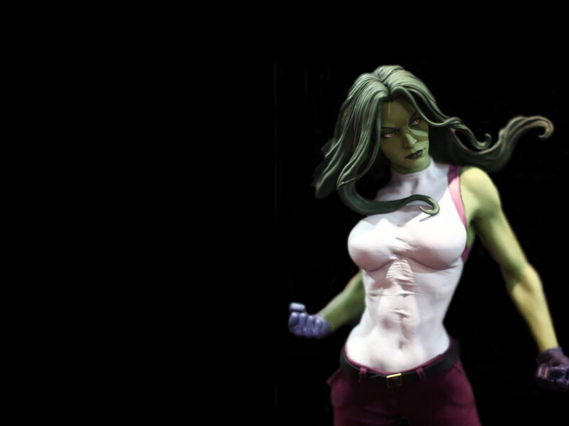 Green-skinned Female Figure