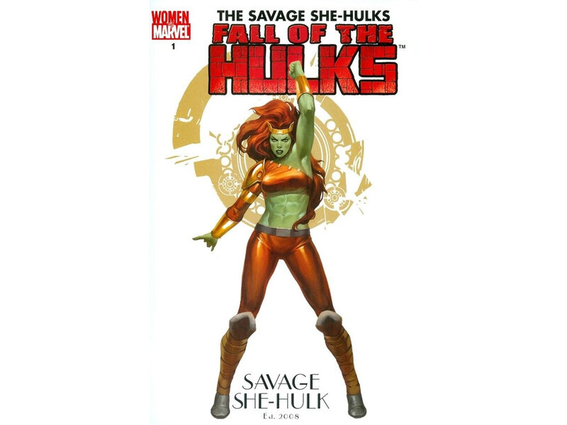 Green-skinned Female Superhero — Green, Powerful