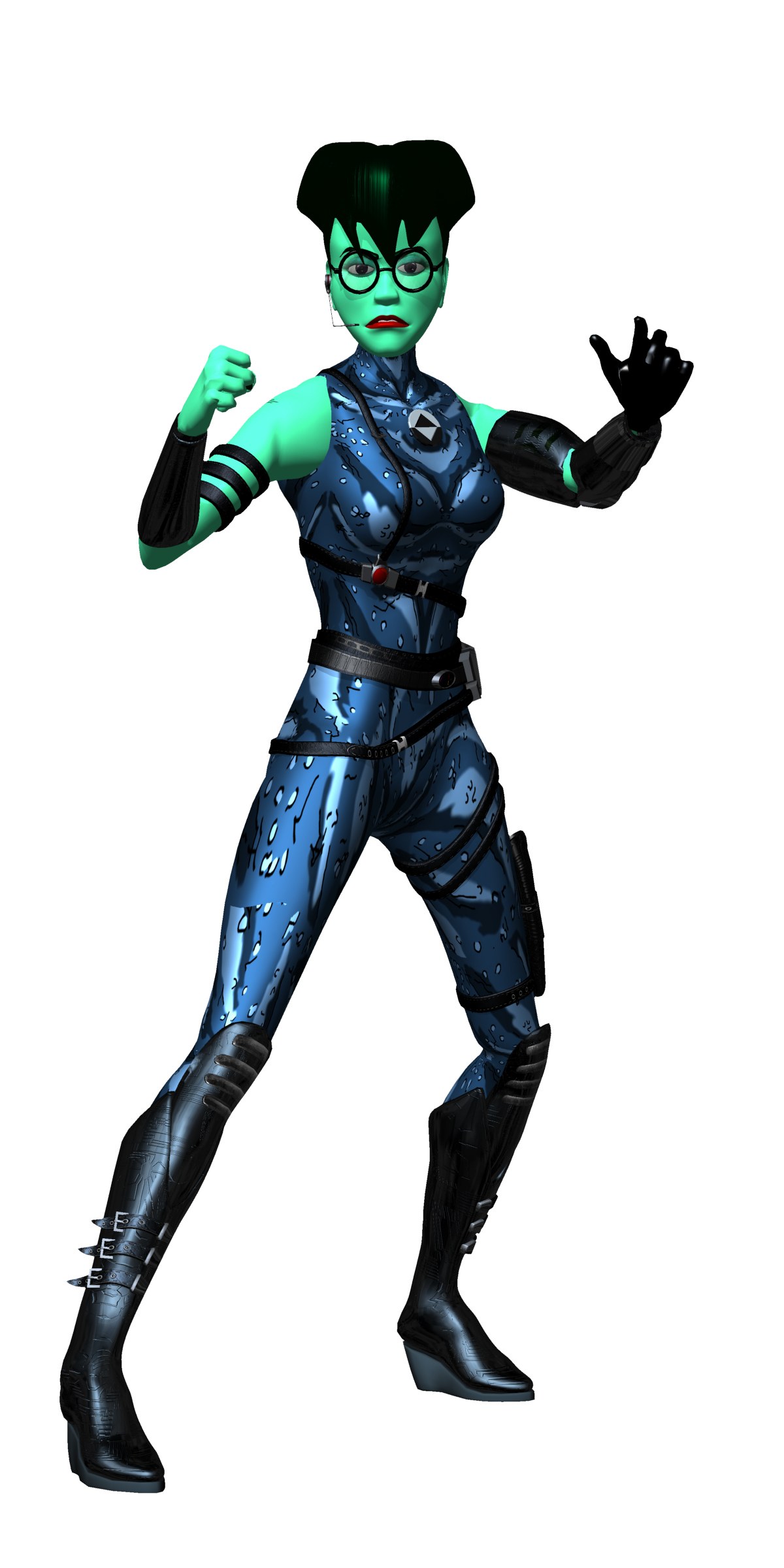 green-skinned female superhero