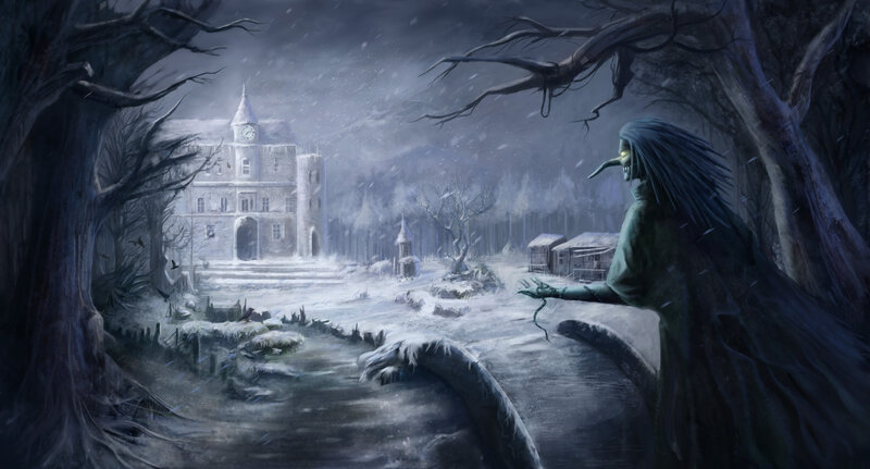 Green-skinned Figure in Forest