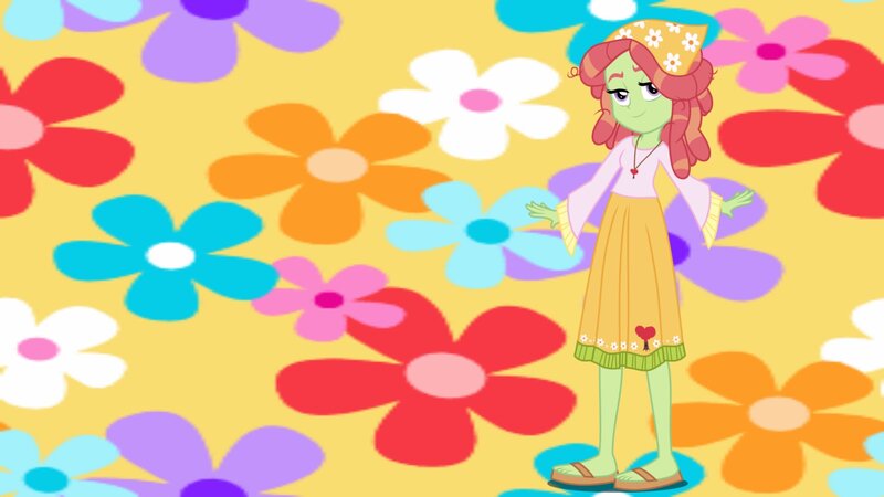 Green-skinned Girl in Dress