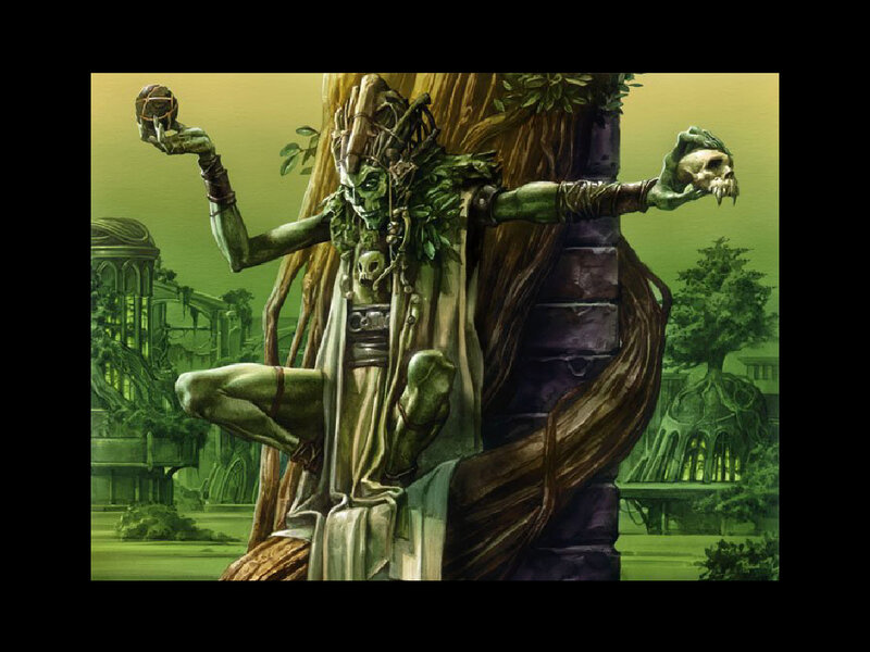 Green-skinned Humanoid Figure
