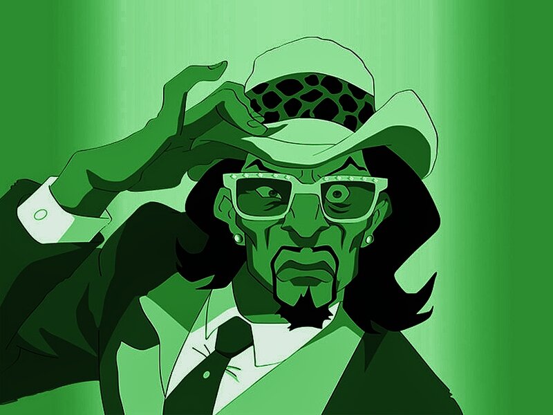 Green-skinned Man in Hat — Green