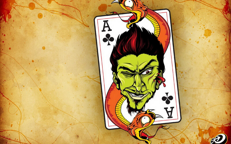 Green-skinned Man with Snake