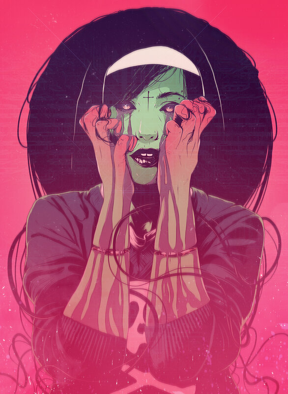Green-skinned Nun