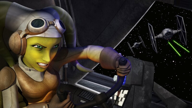 Green-skinned Pilot in Cockpit
