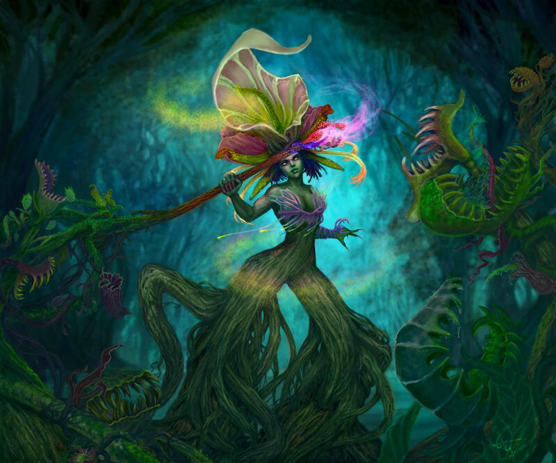 Green-skinned Plant Woman