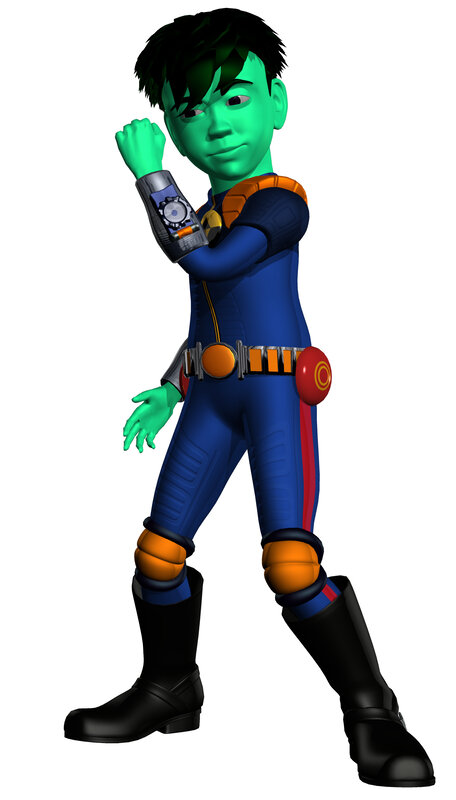 green-skinned superhero character