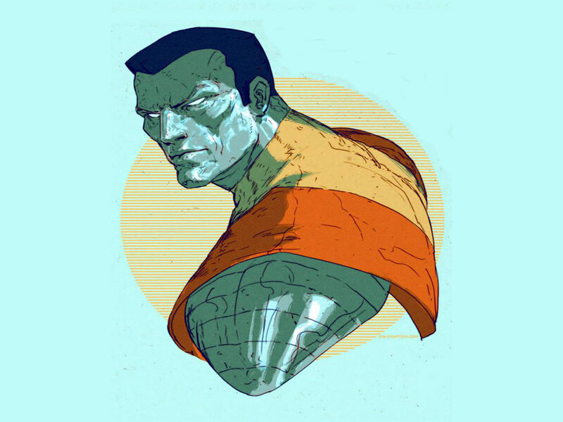 Green-skinned Superhero — Teal