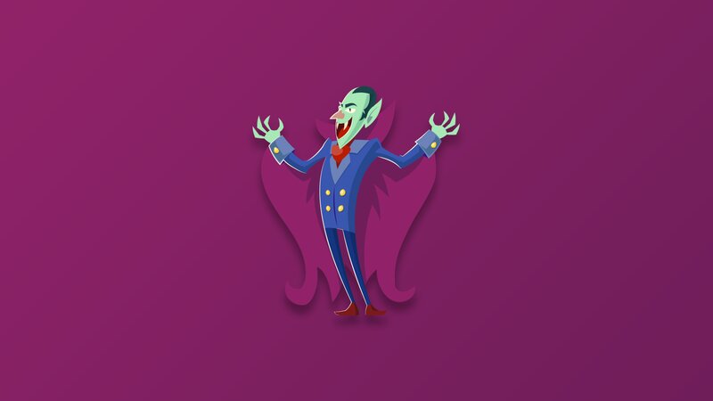 Green-skinned Vampire Character
