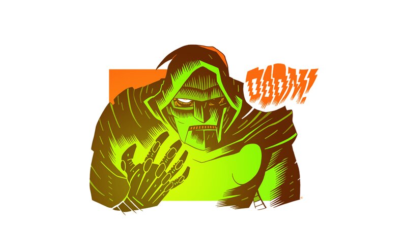 Green-skinned Villain — Green