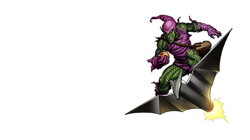 Green-skinned Villain on Glider — Green