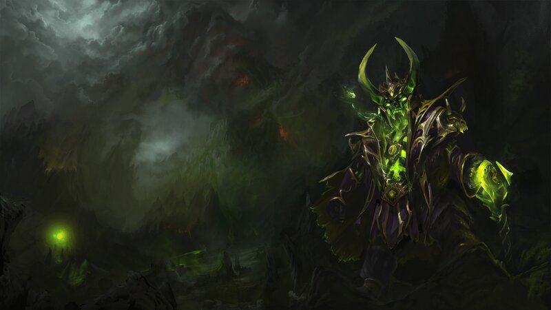 Green-skinned Warrior — Black, Dramatic, Night