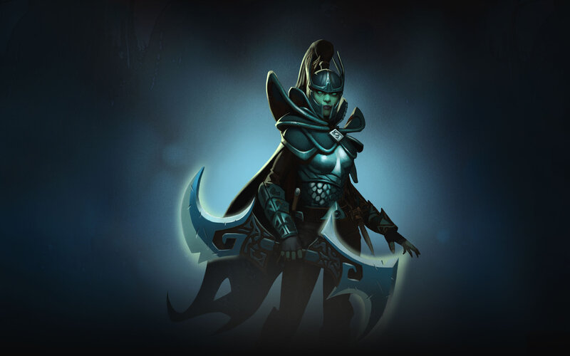 Green-skinned Warrior — Blue