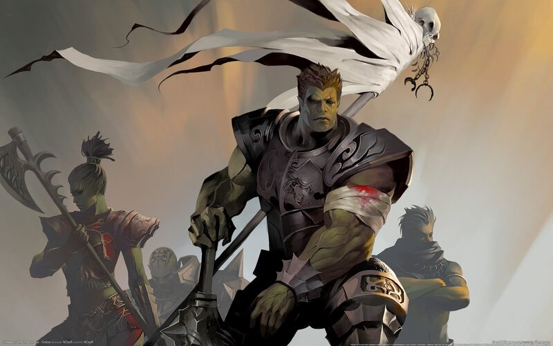 Green-skinned Warrior — Gray