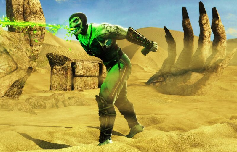 Green-skinned Warrior — Green, Dramatic, Afternoon