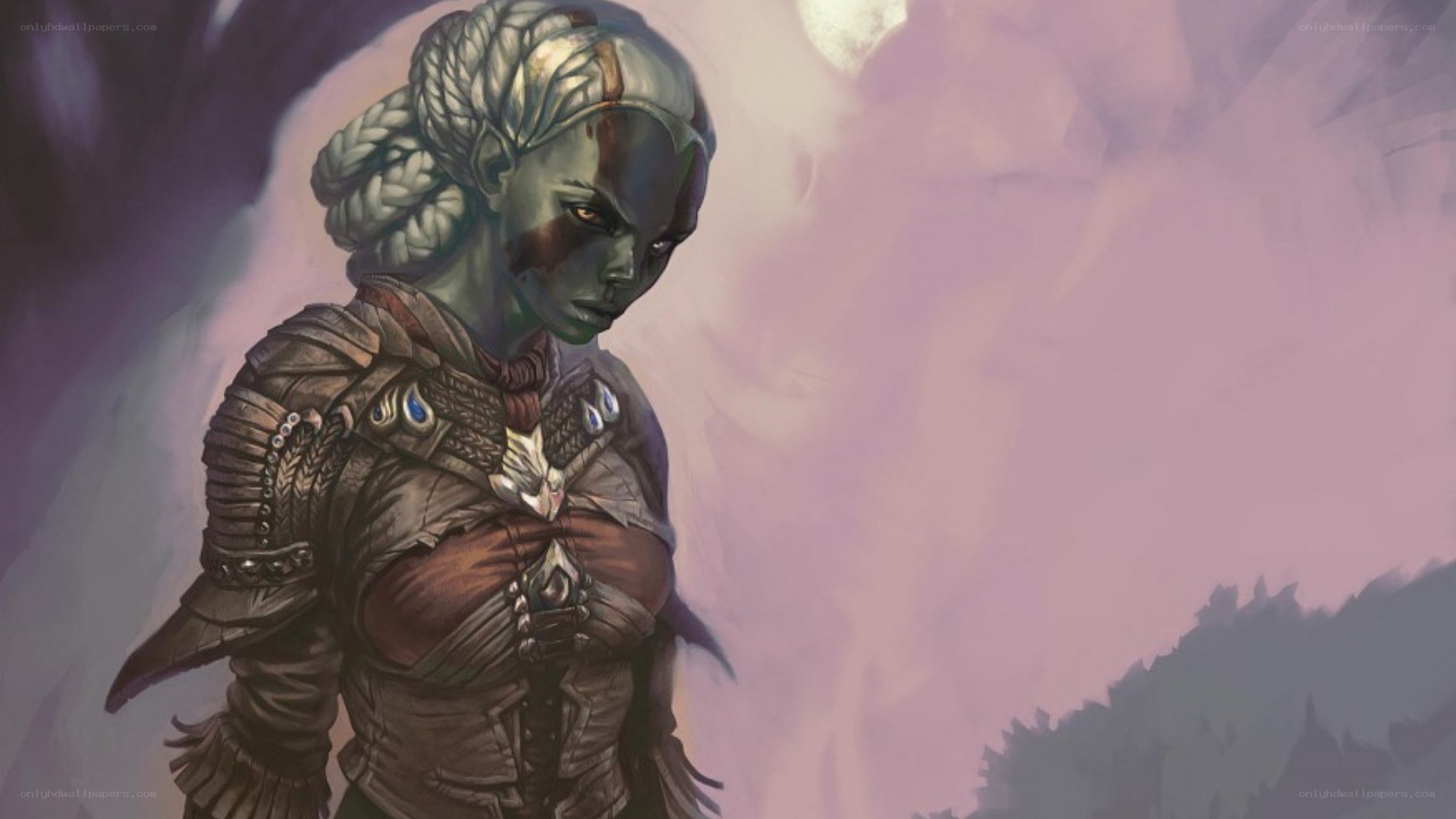 green-skinned warrior in armor