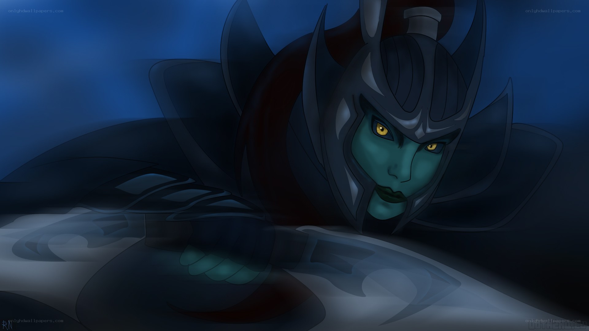 green-skinned warrior in armor