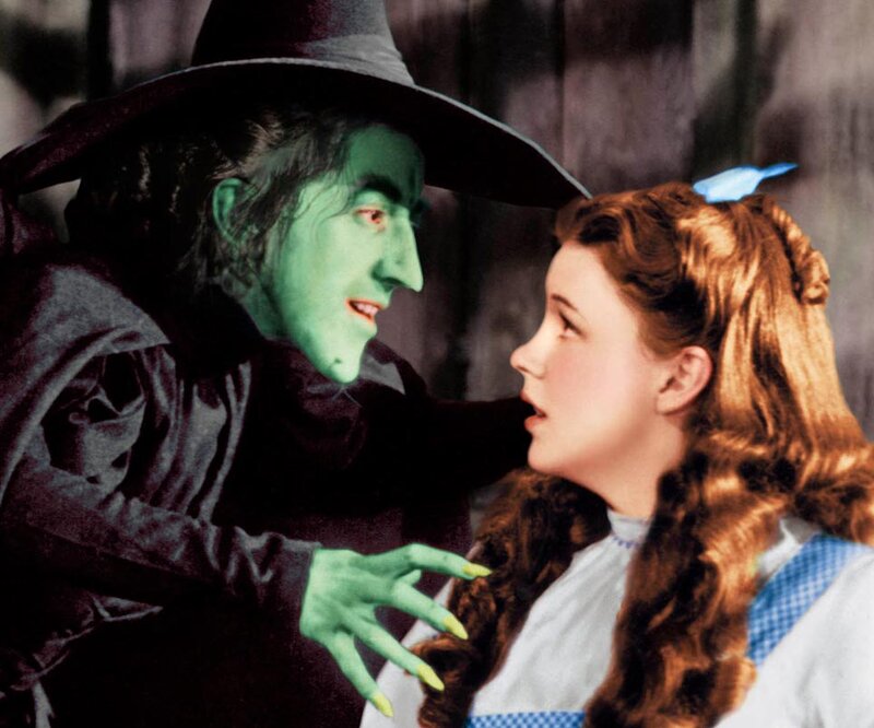 Green-skinned Witch and Girl — Green